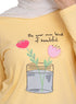 Pastel Yellow - Design 26 Printed Long - Sleeve - Khotwh